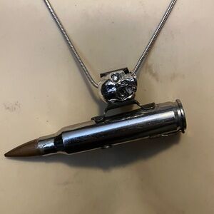 Bullet Skull Necklace | Industrial Statement Jewelry | Unisex